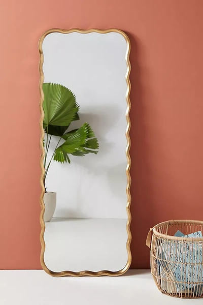 Anthropologie Coquille Mirror In Brown