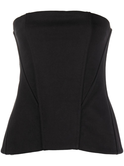 Vetements Black Cotton Corset With Slats