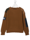 DSQUARED2 LOGO-PATCH KNITTED JUMPER