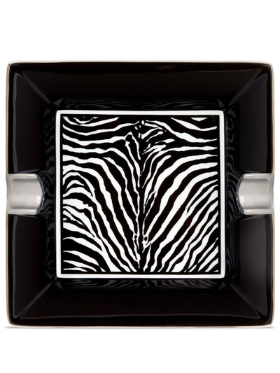 Dolce & Gabbana Aschenbecher Mit Zebra-print In Black