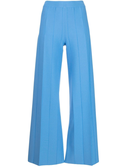 Mrz Tailored Cropped Trousers In Blau