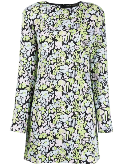Stine Goya Lecce Floral Print Mini Dress In 3083 Abstract Evenin