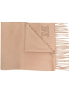 Max Mara Monogram Cashmere Scarf In Brown