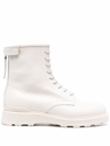 WOOLRICH LEATHER ANKLE LACE-UP BOOTS