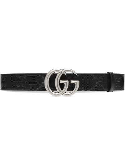 Gucci Gg Marmont Reversible Belt In Nero