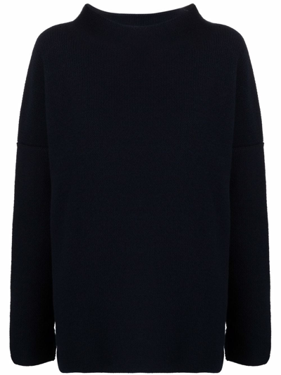 Daniela Gregis Highneck Wool Sweater In Blue