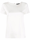 Emporio Armani Silk Top Adjustable Round-neck In White