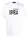 Dsquared2 Ibra Over Cotton Jersey T-shirt In White