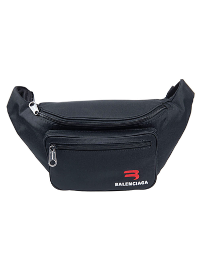 Balenciaga Explorer Recycled Nylon Belt Bag In Black