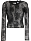 Gcds Semi-sheer Lace Top
