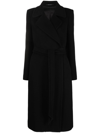 Tagliatore Belted Single-breasted Long Coat