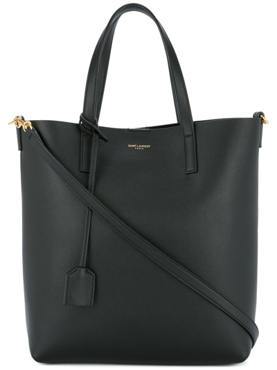 Saint Laurent N/s Shopping Tote Bag In Black