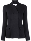 Fabiana Filippi Double-breasted Side Pocket Pea Coat In Grey