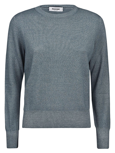 Base Wool Blend Cashmere Sweater In Green