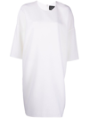 Gianluca Capannolo Anne Three-quarter Sleeve Wool Dress In White