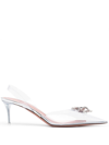 AMINA MUADDI ROSIE GLASS SLINGBACK PUMPS