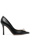 VALENTINO GARAVANI ONE STUD LEATHER PUMPS