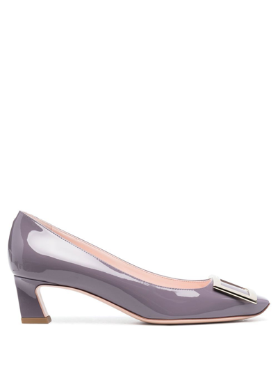 Roger Vivier Trompette Patent Leather Pumps In Violet