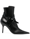 Off-white 110mm Zip Tie Leather Ankle Boots