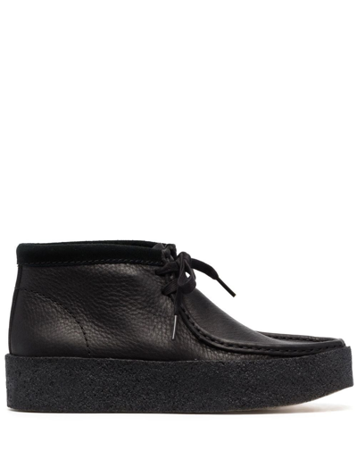 Clarks Wallabee Cup Boot In Black