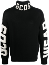 GCDS HIGH NECK SWEATER WITH LOGO