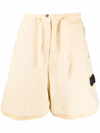 Stone Island Shadow Project Speckled-cotton Bermuda Shorts In Beige