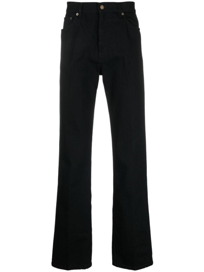 Saint Laurent Straight-leg Denim Jeans In Black  