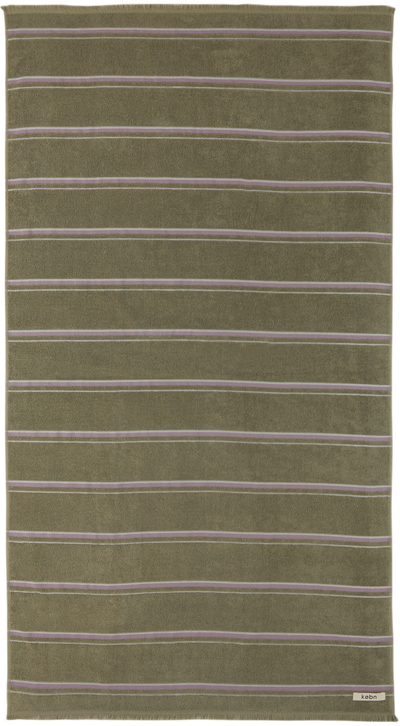 Købn Green Organic Cotton Bath Towel In Olive