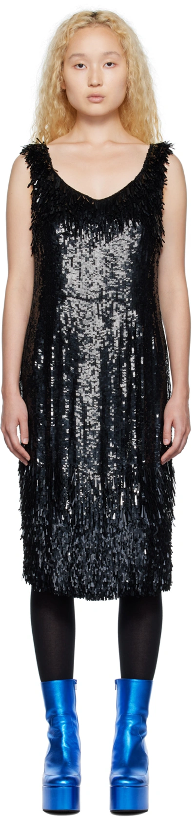 Dries Van Noten Damaras Embroidered Dress In Black