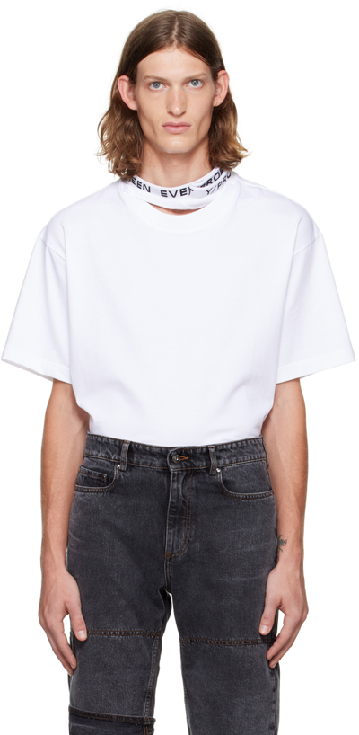 Y/project Unisex Classic Three Collar T-shirt In White