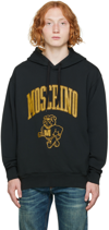 Moschino Varsity Bulldog Drawstring Hoodie In A1555 Fantasy Print