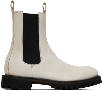 Officine Creative White Issey 002 Chelsea Boots In Fiore Lux Nebbia