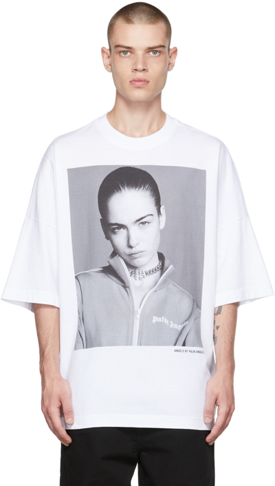 Palm Angels White Graphic T-shirt