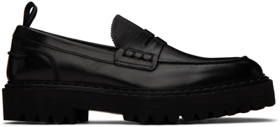 Officine Creative Pistols 006 Leather Loafers In Black
