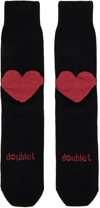 Doublet Black Pop-up Heart Socks In Black
