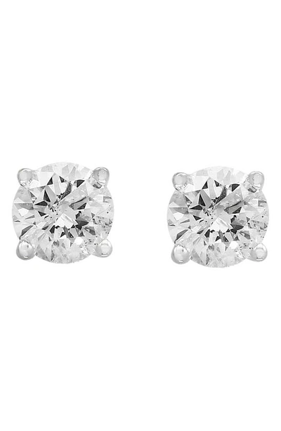 Effy 14k White Gold Round Diamond Stud Earrings