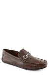 Marc Joseph New York Norman St. Moc Driver In Brown Grainy/ Silver Buckle