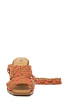 Sam Edelman Harleigh Strappy Sandal In Brown/ Sunset Orange