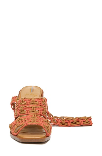 Sam Edelman Harleigh Strappy Sandal In Brown/ Sunset Orange