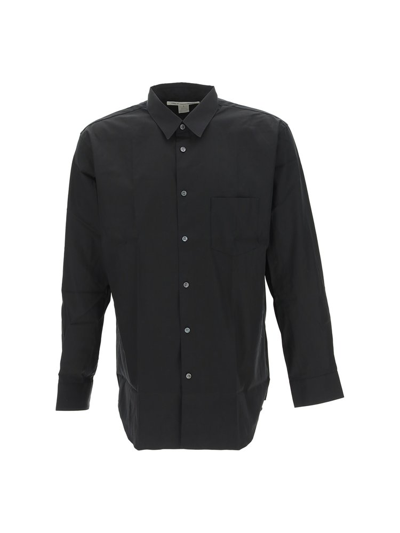 Comme Des Garçons Shirt Patch-pocket Cotton-poplin Shirt In 1 Black