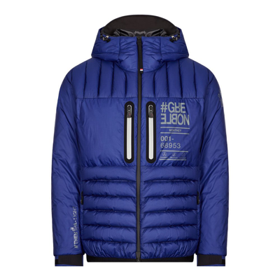 Moncler Grenoble Monthey Padded Shell-down Hooded Jacket In Blue