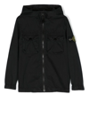 STONE ISLAND JUNIOR COMPASS-PATCH HOODED JACKET