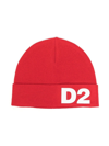 DSQUARED2 LOGO-PRINT KNITTED HAT