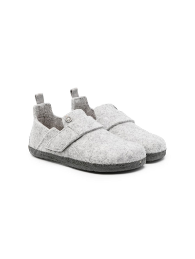 Birkenstock Kids' Zermatt Wool Felt Slippers In Grey