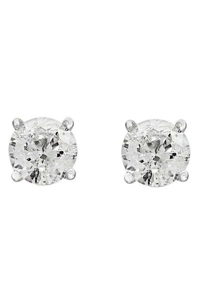 Effy 14k White Gold Round Diamond Stud Earrings