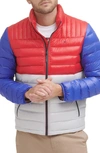 Tommy Hilfiger Real Down Packable Puffer Jacket In Bright Color Block