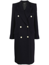 Isabel Marant Peak-lapels Double-breasted Coat In Blue