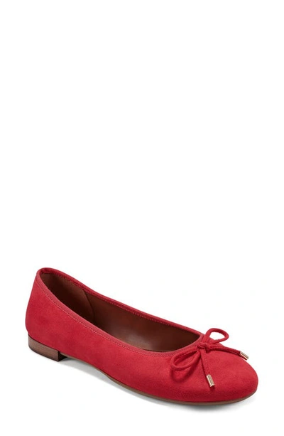 Aerosoles Crystal Ballet Flat In Red Faux Suede