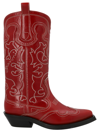 GANNI CONTRAST EMBROIDERY TEXAN BOOTS