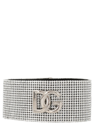 Dolce & Gabbana 'zebra' Chokers In Silver